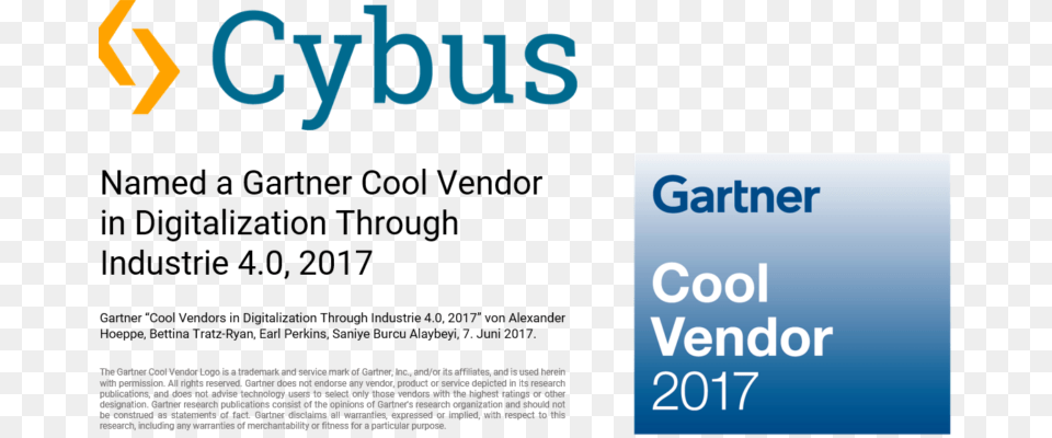 Cybus Named A Cool Vendor By Gartner Gartner, Advertisement, Poster, Text Free Png