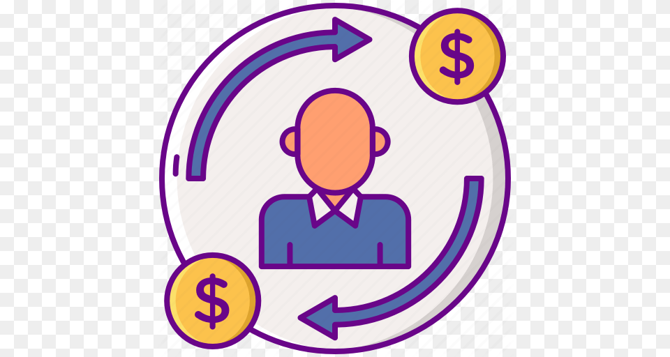 Cycle Money Person Remarketing Icon Download On Iconfinder Happy, Text Free Transparent Png