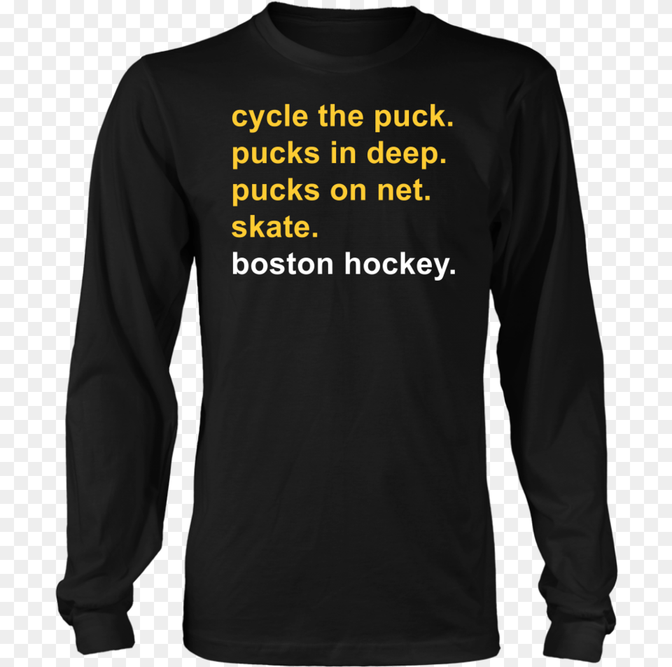 Cycle The Puck T Shirt, Clothing, Long Sleeve, Sleeve, T-shirt Free Png