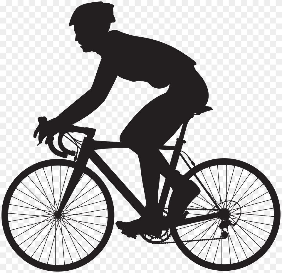 Cycling, Silhouette Free Png Download