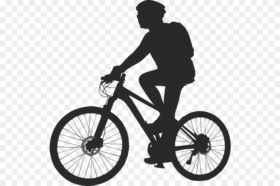 Cycling Bike Vector Graphic Pixabay Mountain Bike Silhouette Vector, Machine, Wheel, Bicycle, Transportation Png Image
