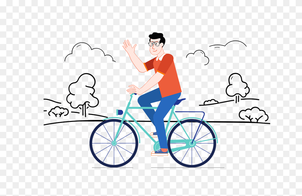 Cycling Clipart, Bicycle, Vehicle, Transportation, Person Free Png Download