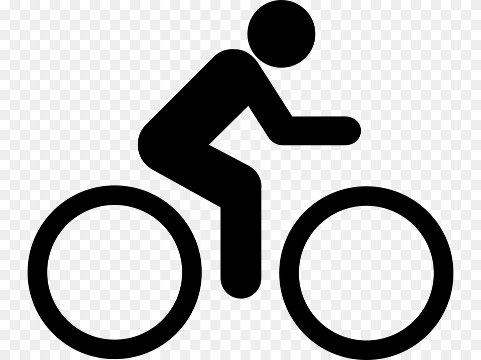 Cycling Icon, Gray Free Transparent Png