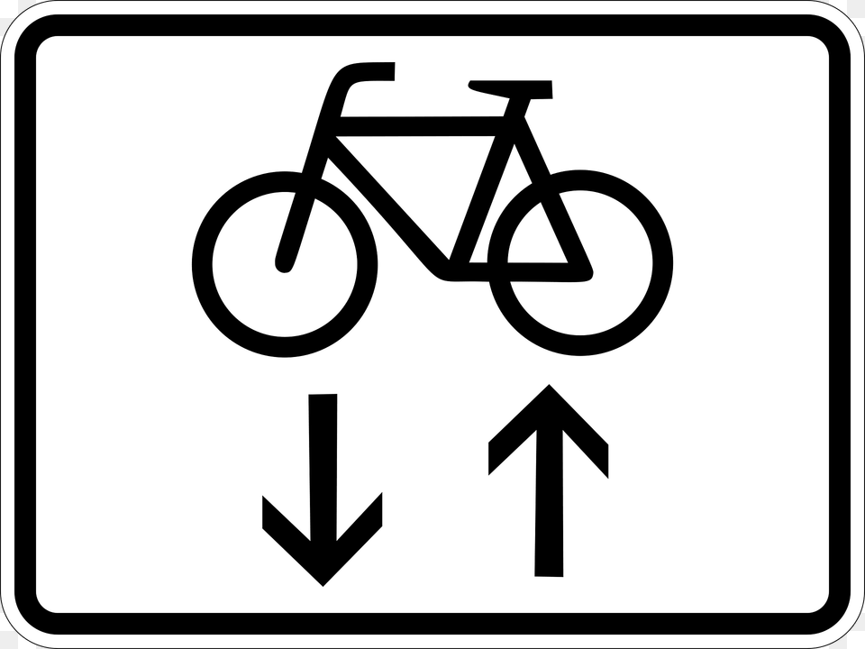 Cycling In The Opposite Direction Clipart, Sign, Symbol, Road Sign Free Png