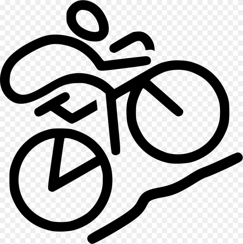 Cycling Mountain Biking Symbol Mountain Biking, Stencil, Bow, Machine, Weapon Png