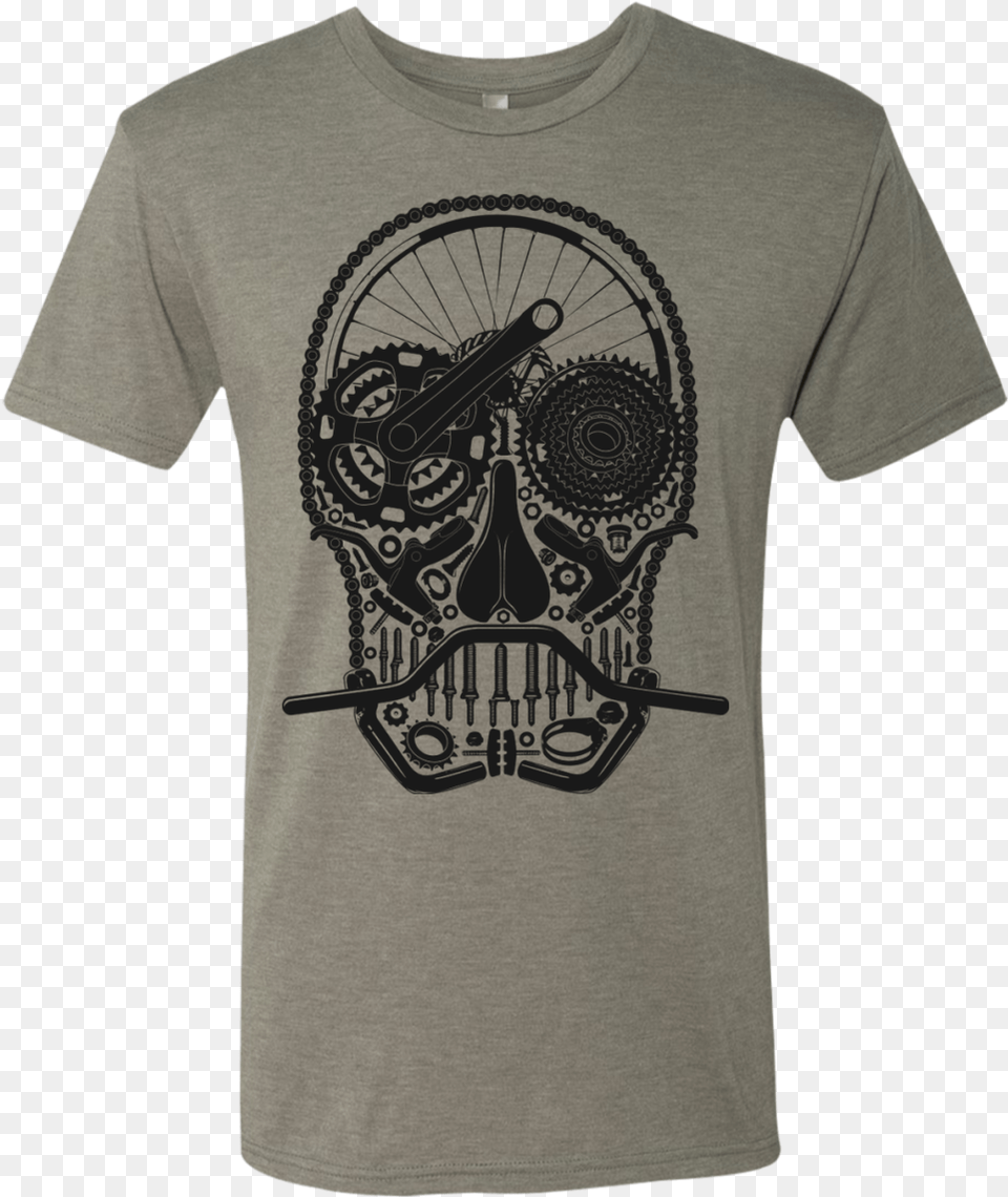 Cycling Skull Face Skull Bike Parts, Clothing, T-shirt, Person, Shirt Png Image