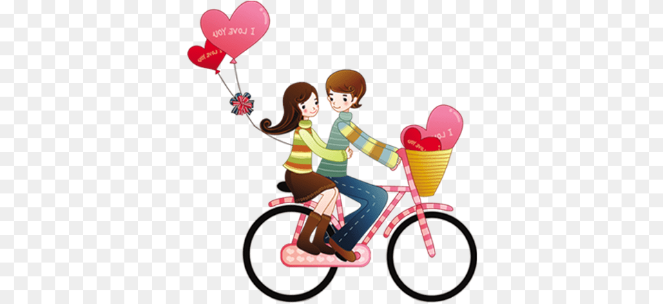Cyclist Couple Cartoon Hd Clipart Cartoon Couple Images, Bicycle, Face, Head, Person Png Image