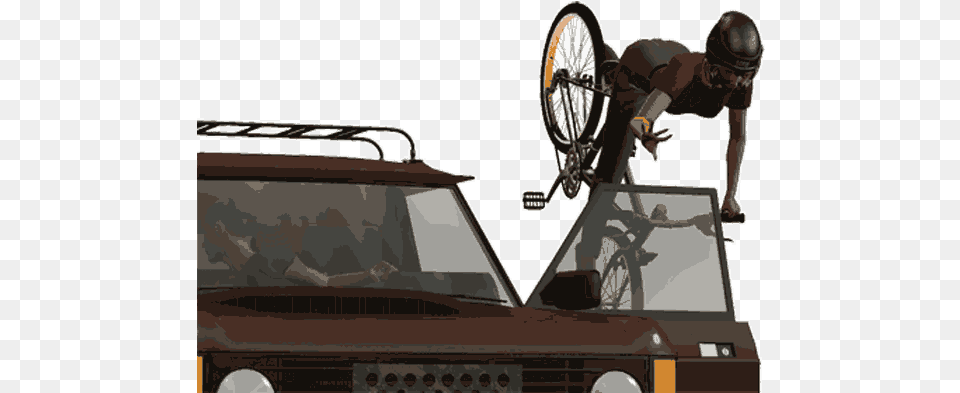 Cyclist Getting Car Doored Is Common And Sometimes Bikers Getting Doored, Spoke, Machine, Wheel, Person Free Png Download