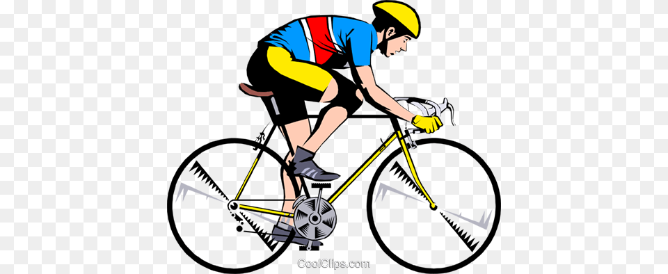 Cyclist On Ten Speed Bike Royalty Vector Clip Art, Spoke, Machine, Adult, Person Free Transparent Png