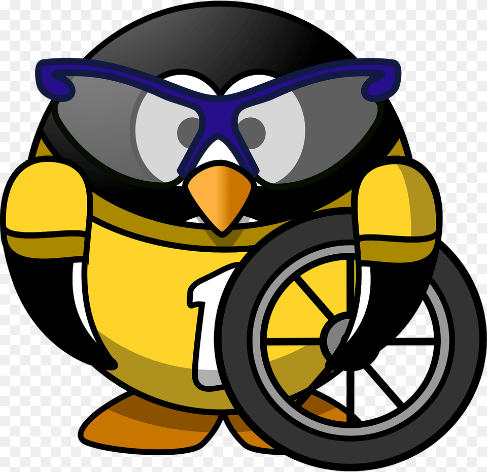 Cyclist Penguin Clipart, Chair, Furniture, Ammunition, Grenade Png Image