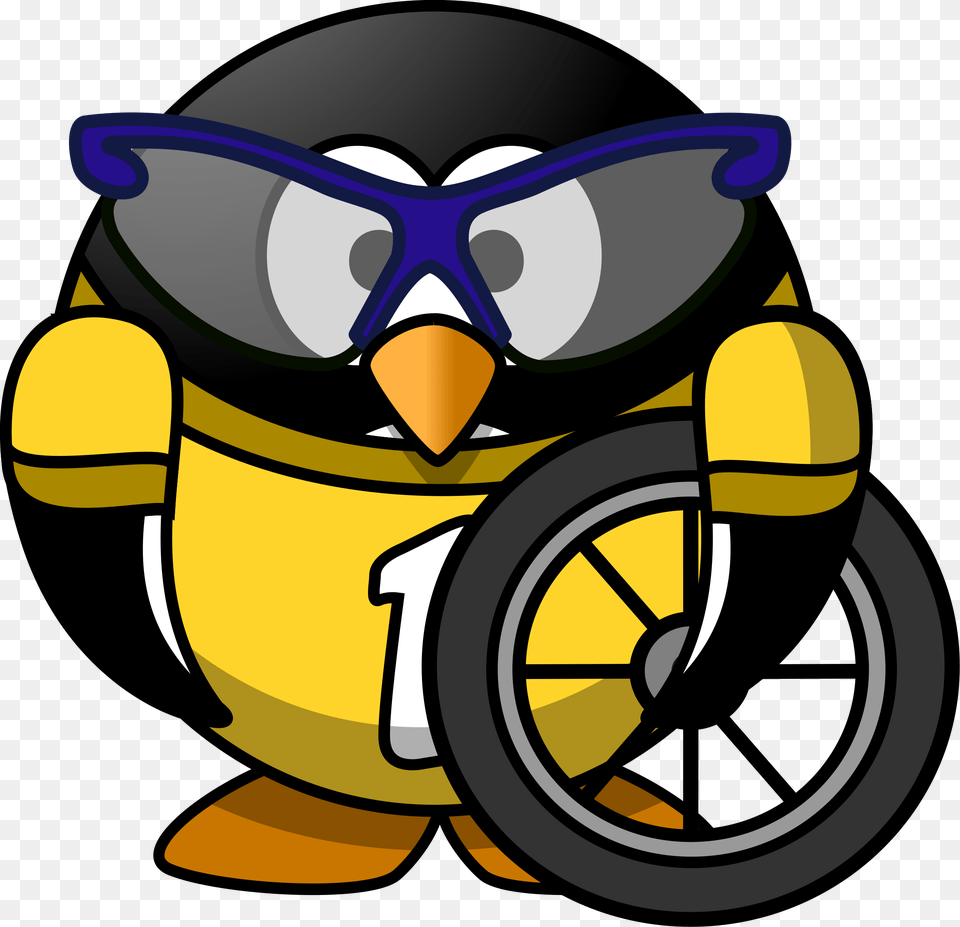 Cyclist Penguns, Chair, Furniture, Device, Grass Png Image