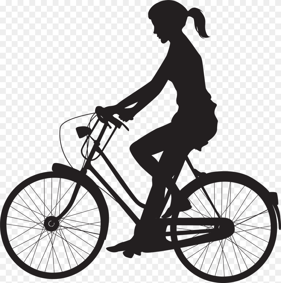 Cyclist Silhouette At Getdrawings, Machine, Wheel, Bicycle, Transportation Free Transparent Png