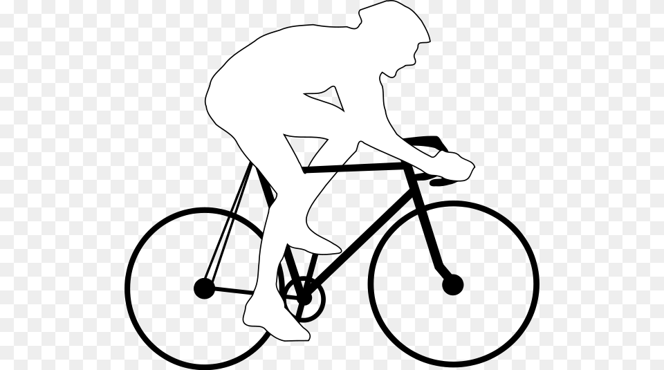 Cyclist Silhouette Clip Arts For Web, Stencil, Adult, Male, Man Free Png Download