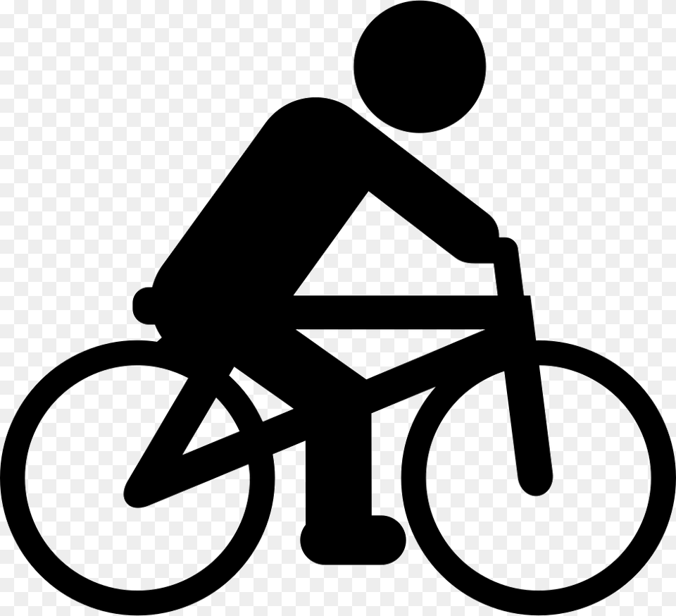 Cyclist Silhouette Icon Free Download, Stencil, Bicycle, Transportation, Vehicle Png Image
