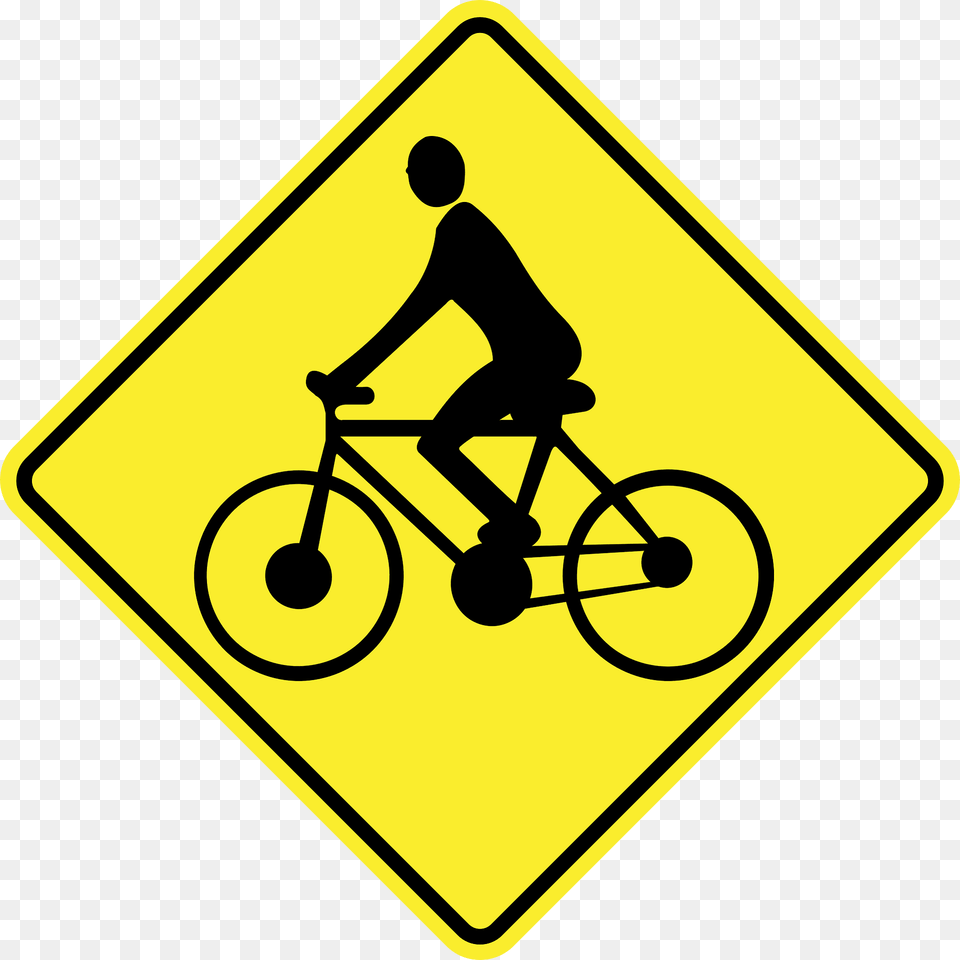 Cyclists Crossing Sign In Argentina Clipart, Symbol, Bicycle, Vehicle, Transportation Free Png Download