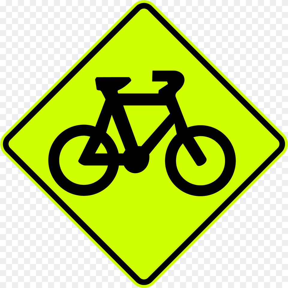Cyclists Crossing Sign In Australia Clipart, Symbol, Road Sign Png