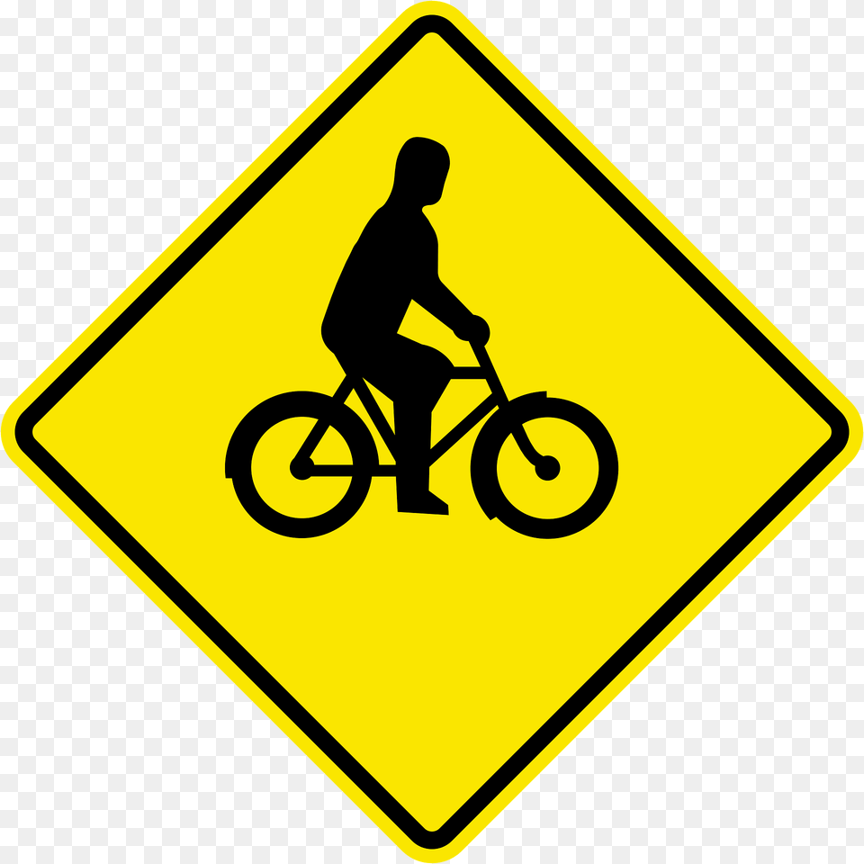 Cyclists Crossing Sign In Jamaica Clipart, Symbol, Adult, Male, Man Free Png Download