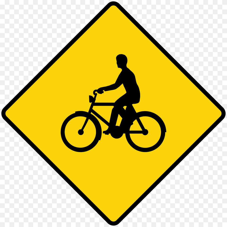 Cyclists Crossing Sign In Liberia Clipart, Symbol, Bicycle, Vehicle, Transportation Png
