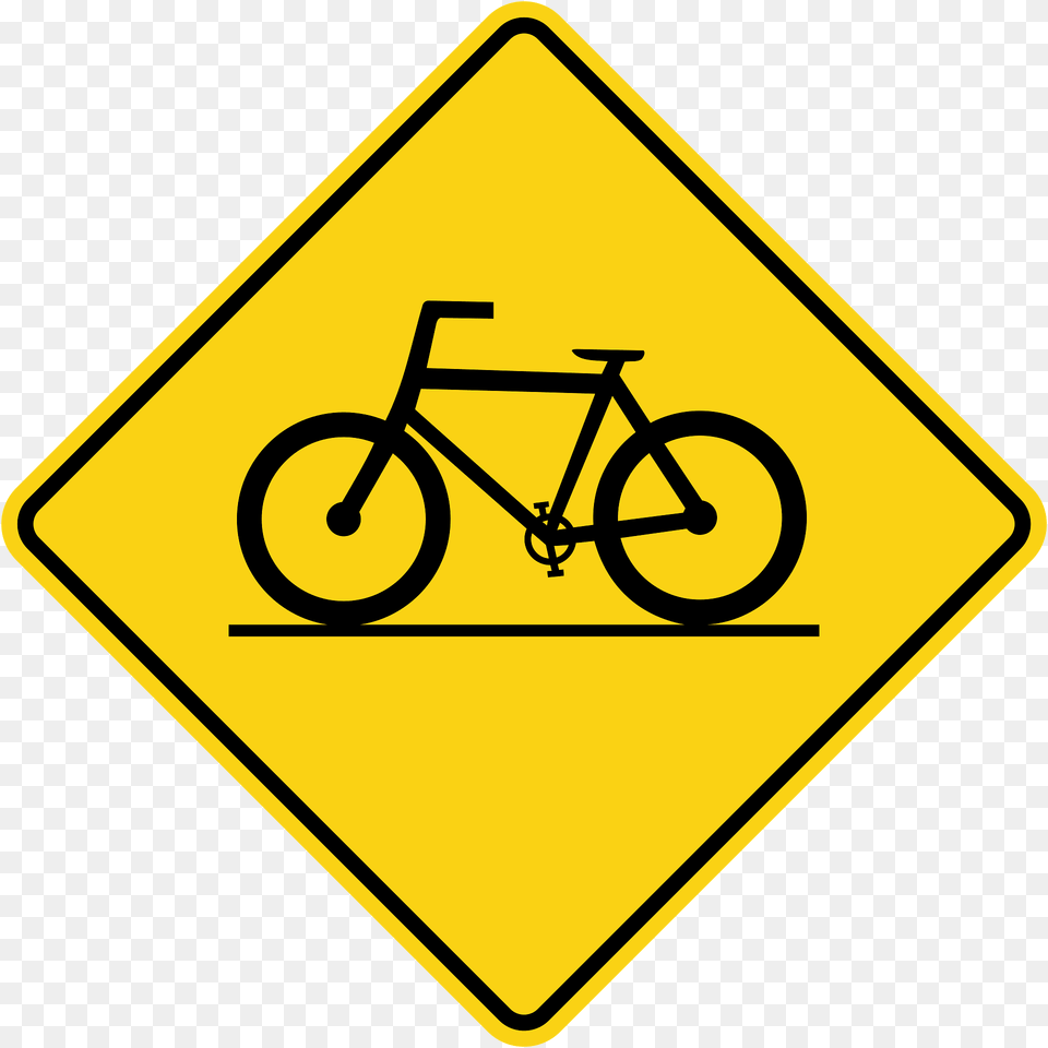 Cyclists Crossing Sign In Ontario Clipart, Symbol, Bicycle, Transportation, Vehicle Png Image