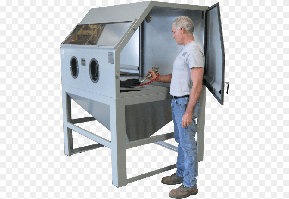 Cyclone Model M4848 Abrasive Sandblasting Cabinet Open Bead Blaster, Clothing, Pants, Adult, Man Png Image