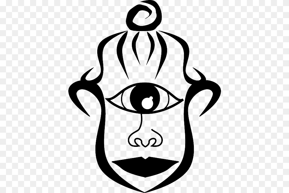 Cyclops Alien Monster Head Face Demon Mythology Symbols Of A Cyclops, Stencil, Animal, Fish, Sea Life Free Png Download