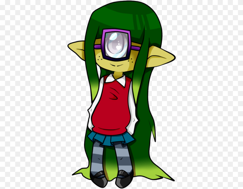 Cyclops Girl By Riverfisk Anime Girl Cyclops With Glasses Cyclops Wearing Glasses, Publication, Book, Comics, Baby Png Image