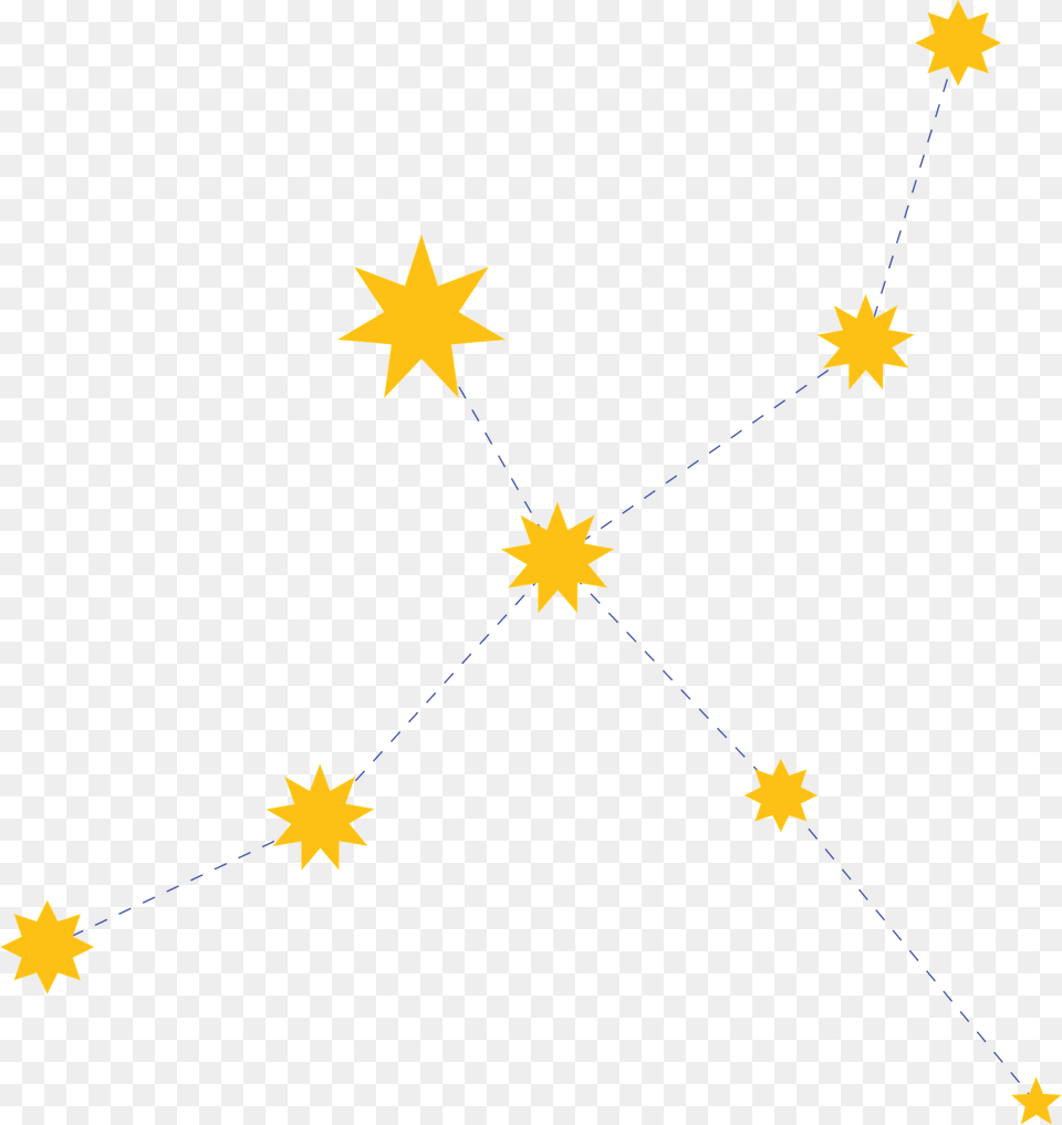 Cygnus Constellation Clipart, Star Symbol, Symbol, Leaf, Plant Free Png