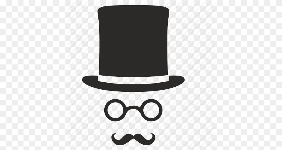 Cylinder Gentleman Glasses Hat Mustache Icon, Clothing Free Png
