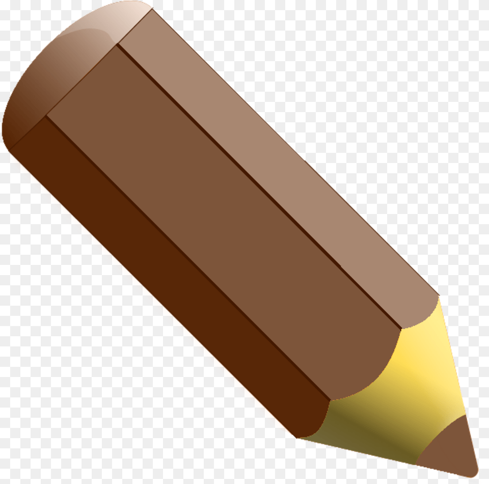 Cylinderanglecolored Pencil Brown Color Pencil Clipart Png