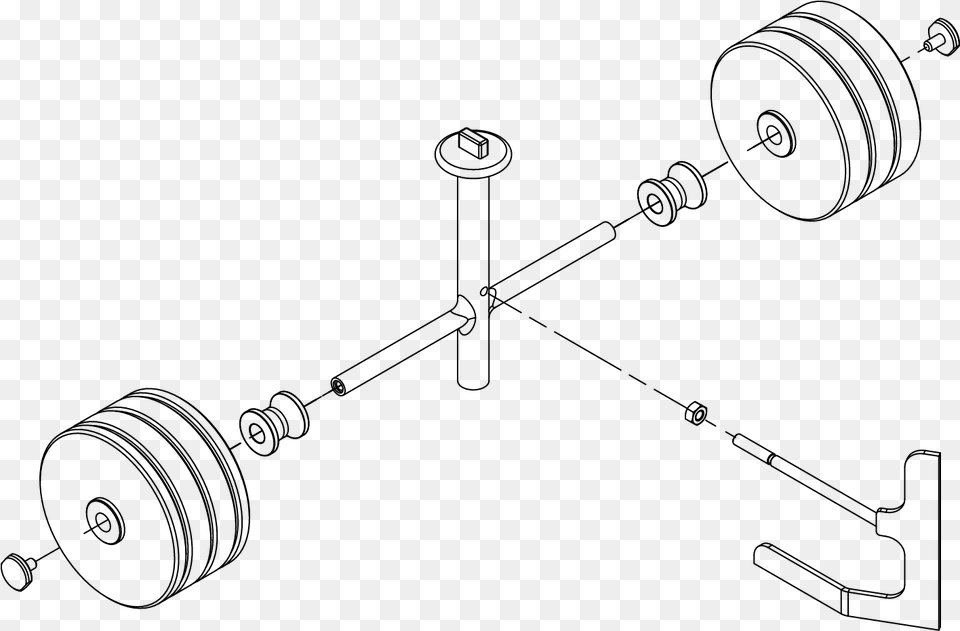 Cylinderical Roller Stone Assembly For Ecgc 12sqss Line Art, Gray Png