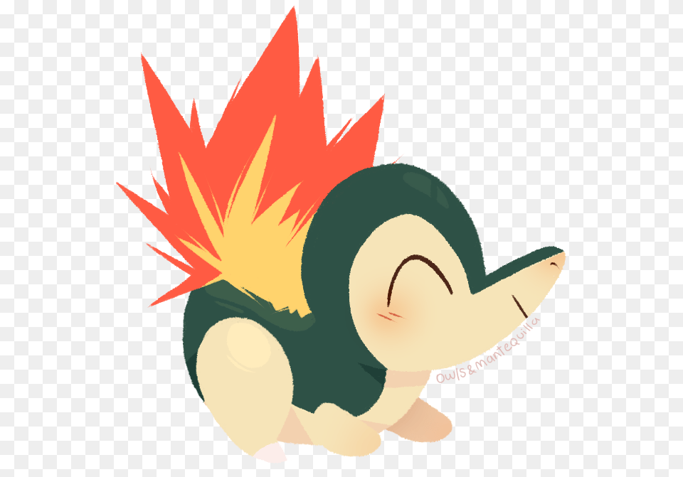 Cyndaquil, Art, Graphics, Person, Sleeping Free Png