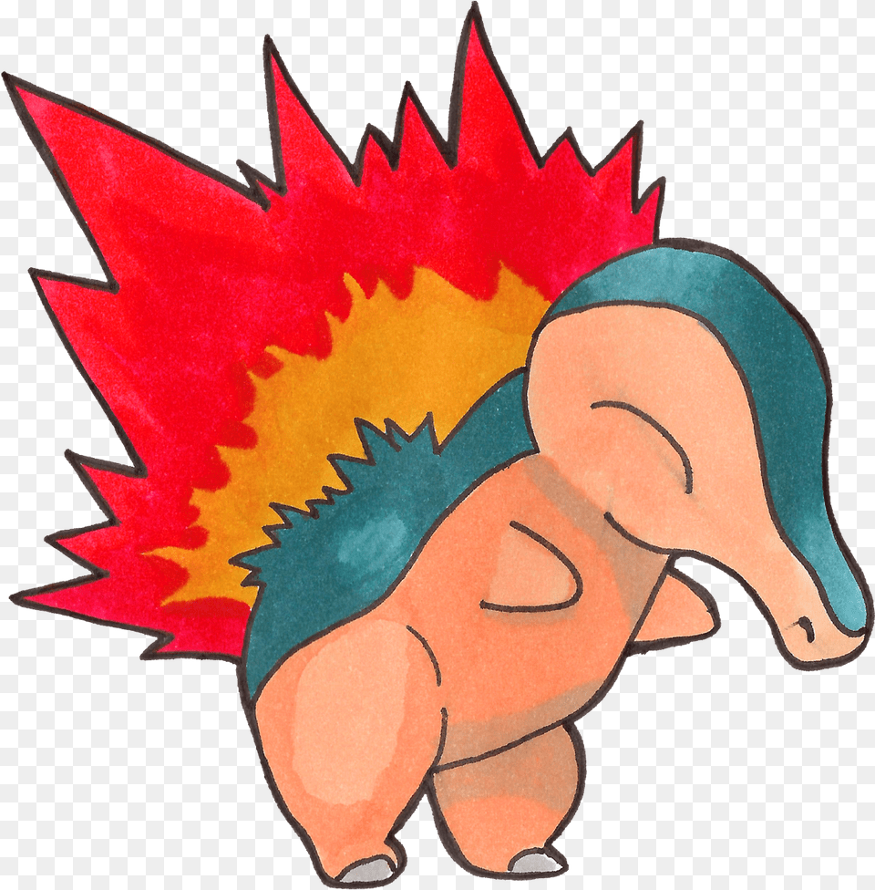 Cyndaquil The Scan Is Somehow Weird It Looks Darker Illustration, Baby, Person, Animal, Mammal Free Transparent Png