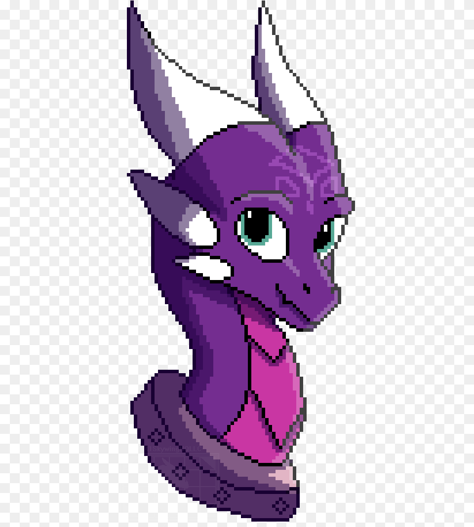 Cynder Headshot Reignited Style Based Dragon, Purple, Baby, Person Png Image
