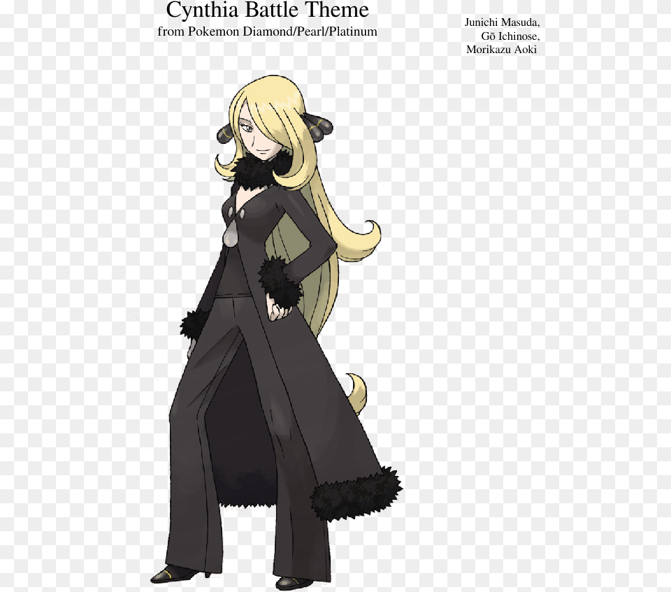 Cynthia Battle Theme Female Pokemon Gym Leaders, Book, Comics, Publication, Adult Png Image