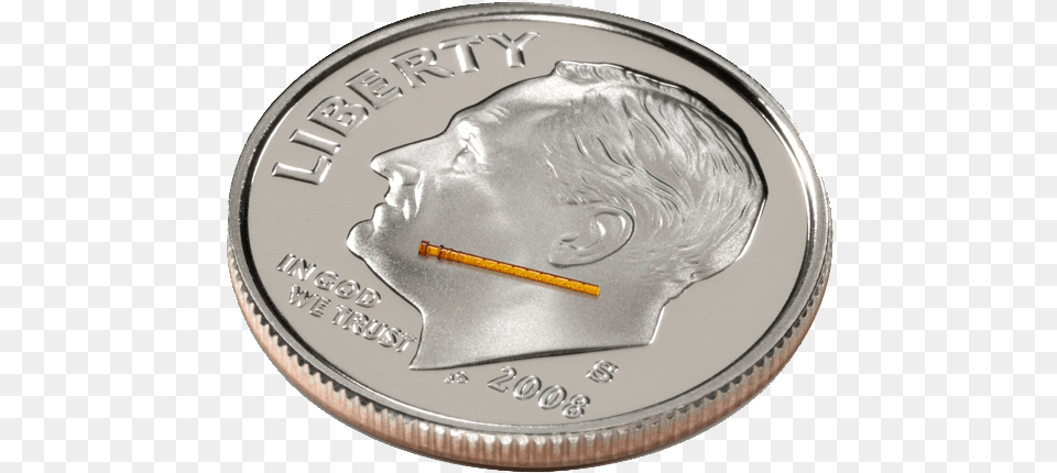Cypass Glaucoma Device On A Dime Alcon Cypass Micro Stent, Coin, Money, Adult, Male Free Png