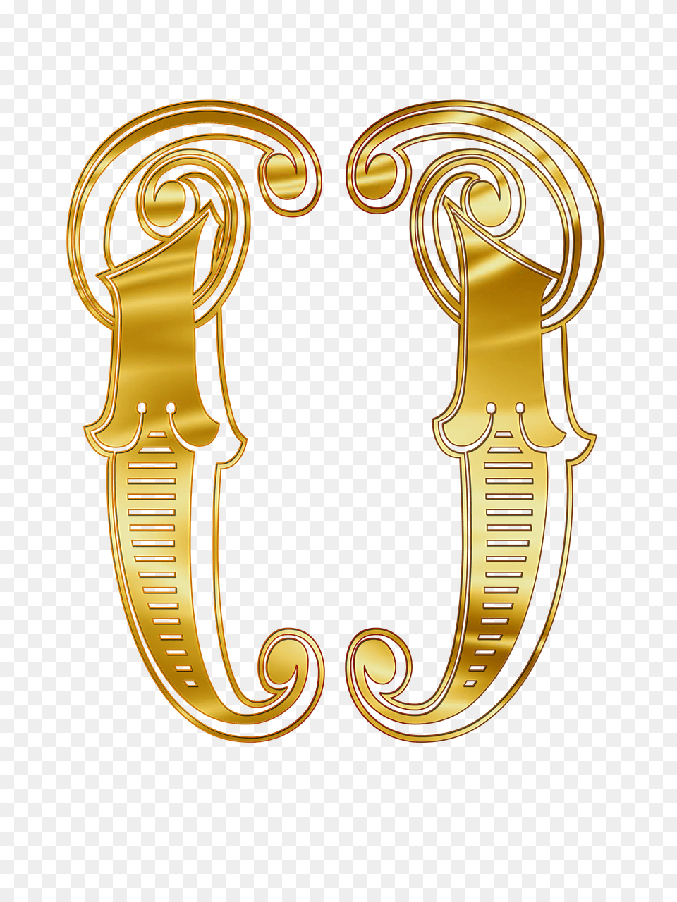 Cyrillic Brackets, Accessories, Earring, Jewelry, Gold Free Png Download