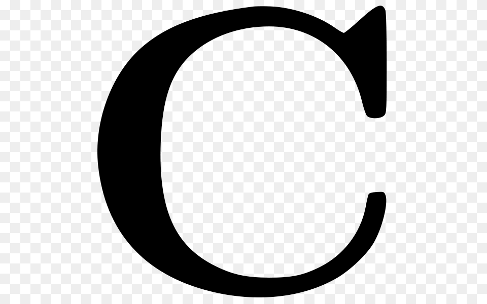 Cyrillic Letter C Clip Arts For Web, Gray Png Image