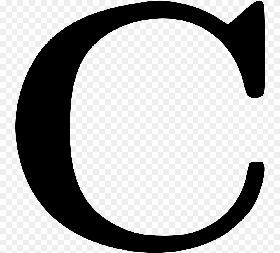 Cyrillic Letter C Letter C, Gray Png Image