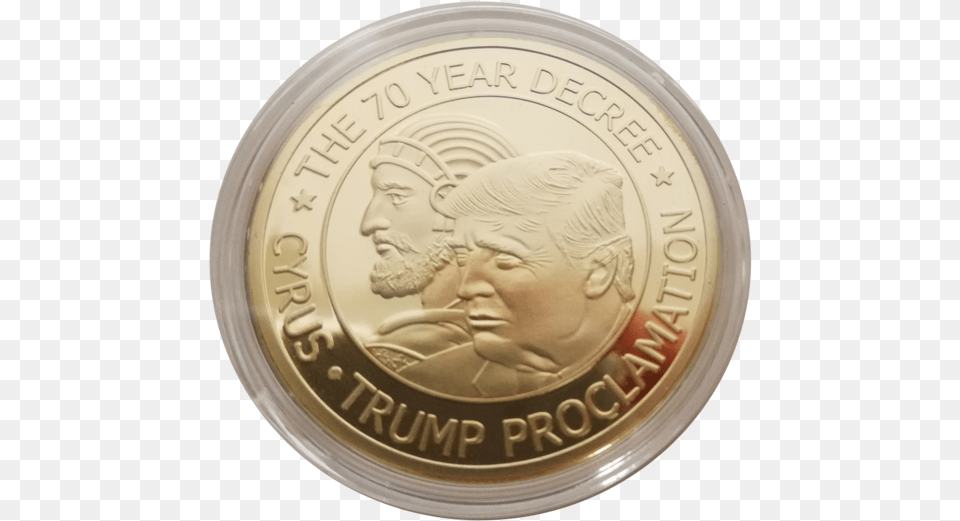 Cyrus And Trump Coin, Money, Face, Head, Person Free Transparent Png