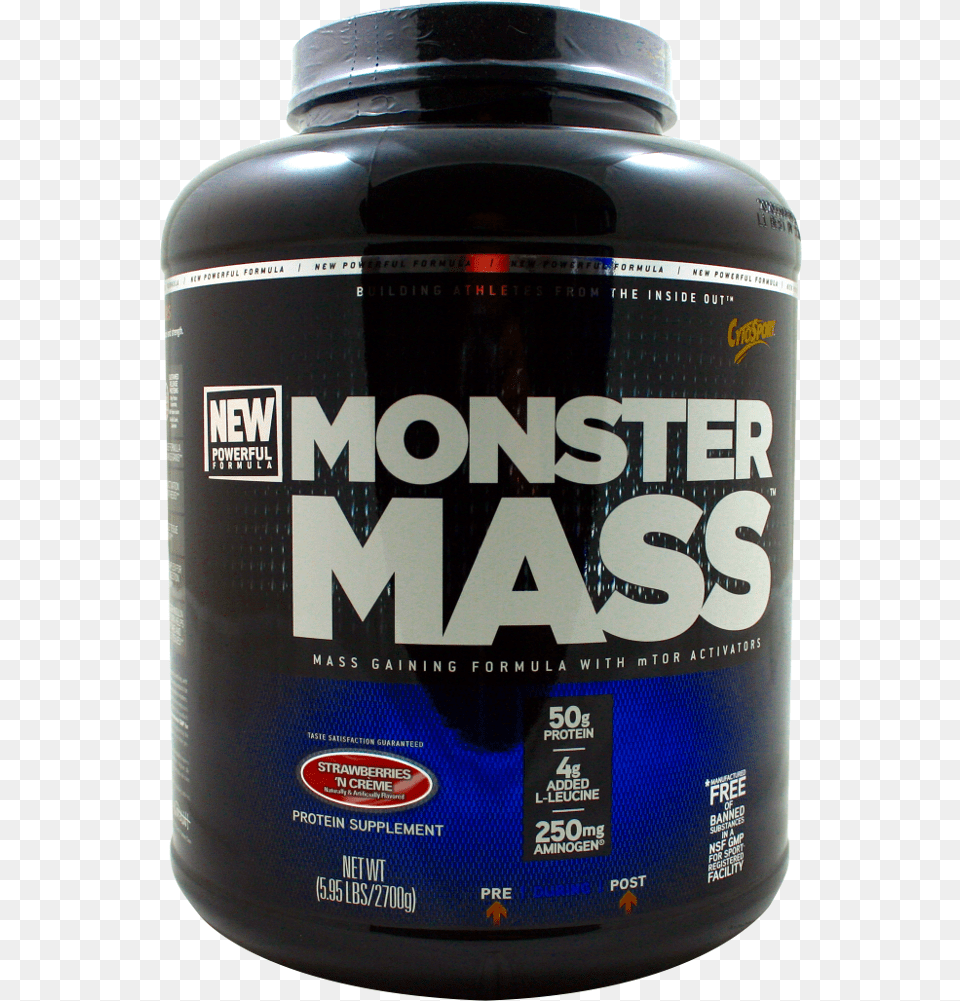 Cytosport Monster Mass Strawberries And Creme Cyto Sports Monster Mass, Bottle, Can, Tin Free Png Download