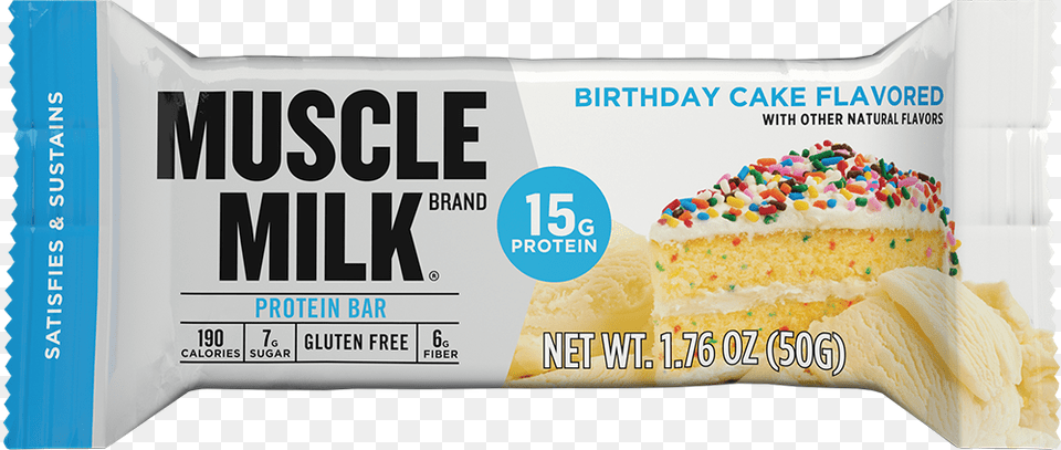 Cytosport Protein Bar Birthday Cake Muscle Milk Lemon Bliss, Cream, Dessert, Food, Ice Cream Png