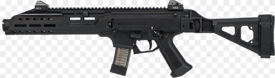 Cz Scorpion Evo 3 With Flash Can Ar Pistol Cz Scorpion, Firearm, Gun, Rifle, Weapon Free Transparent Png