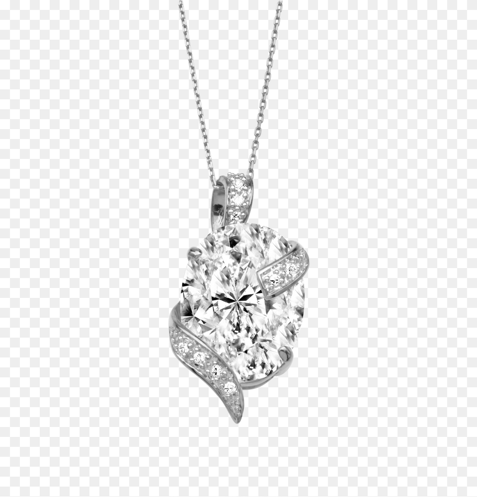 Cz Necklace With Swirling Encasement Locket, Accessories, Diamond, Gemstone, Jewelry Png Image