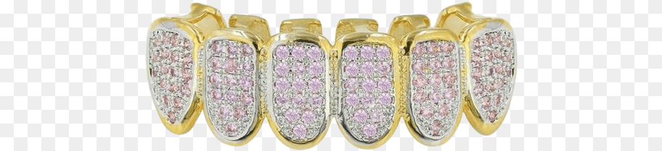 Cz Purple Diamond Iced Out Fang Gold Grillz Gold Grillz, Accessories, Gemstone, Jewelry, Ring Free Transparent Png