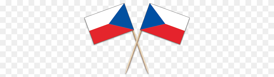Czech Republic Flag On Toothpicks Pack Of Abc Czech Imports, Triangle Free Png
