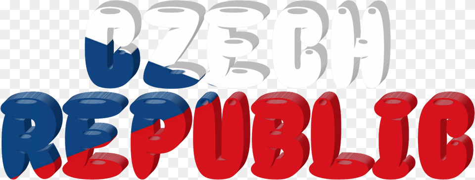 Czech Republic Lettering With Flag Clipart, Clothing, Flip-flop, Footwear Free Transparent Png