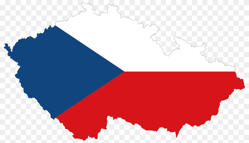 Czech Republic Map Flag With Stroke Clipart Png Image