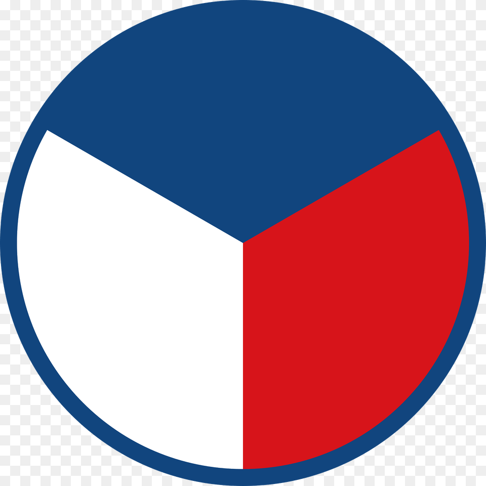 Czech Roundel Left Wing Clipart, Disk, Chart, Pie Chart Png Image