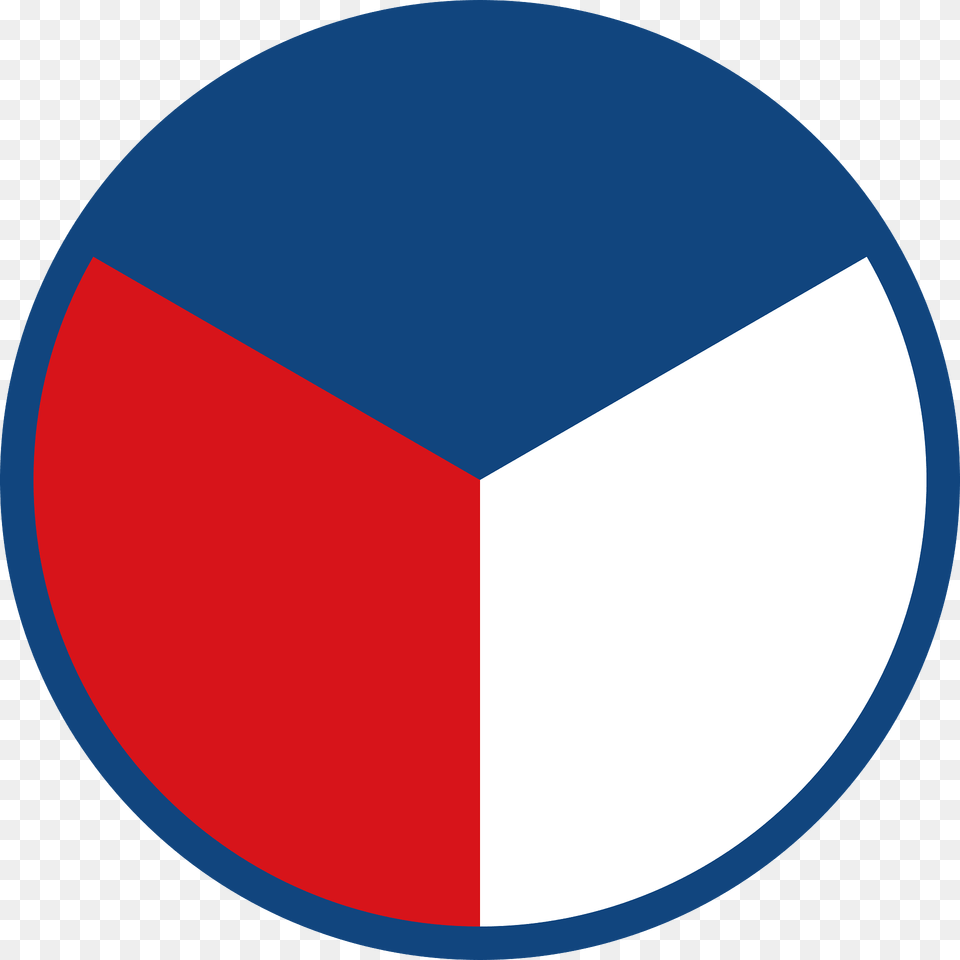 Czech Roundel Right Wing Clipart, Chart, Disk, Pie Chart Free Png