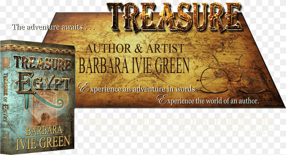 D Book Of Treasure Of Egypt On Golden Treasure Map Treasure Of Egypt Treasure Of The Ancients, Publication, Advertisement, Novel, Poster Png